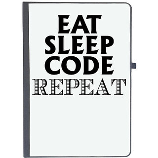                       UDNAG Ruled Notebook Diary 'Code | eat sleep code repeat', [A5 80Pages 80GSM]                                              
