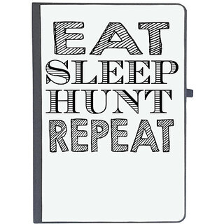                       UDNAG Ruled Notebook Diary 'Hunt | eat sleep hunt repaet', [A5 80Pages 80GSM]                                              