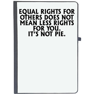                       UDNAG Ruled Notebook Diary 'Rights | equal rights for others does not', [A5 80Pages 80GSM]                                              