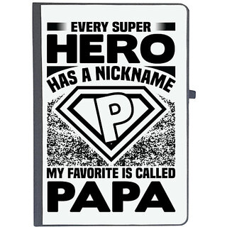                       UDNAG Ruled Notebook Diary 'Father | Every super', [A5 80Pages 80GSM]                                              