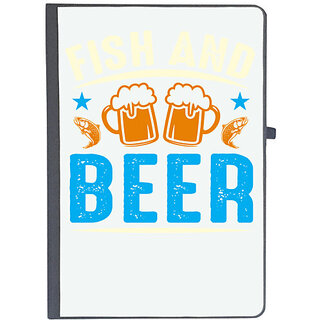                       UDNAG Ruled Notebook Diary 'Beer | Fish And beer', [A5 80Pages 80GSM]                                              