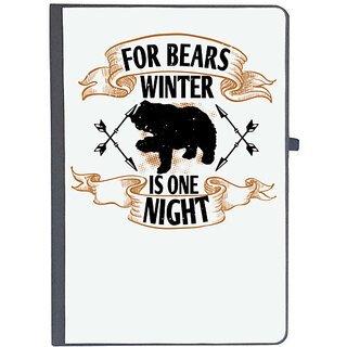                       UDNAG Ruled Notebook Diary 'Winter | For bears, winter is one night', [A5 80Pages 80GSM]                                              