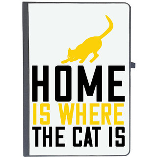                       UDNAG Ruled Notebook Diary 'Cat | home is where the cat is', [A5 80Pages 80GSM]                                              