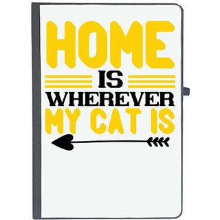                       UDNAG Ruled Notebook Diary 'Cat | home is wherever my cat is', [A5 80Pages 80GSM]                                              