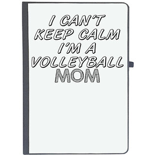                       UDNAG Ruled Notebook Diary 'Vollyball Mom | i can't keep clam i'm a volleyball mom', [A5 80Pages 80GSM]                                              