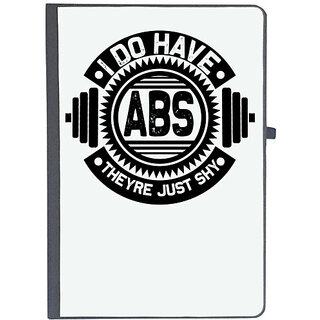                       UDNAG Ruled Notebook Diary 'Gym | I do Have ABS', [A5 80Pages 80GSM]                                              