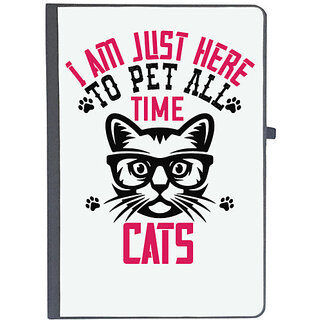                       UDNAG Ruled Notebook Diary 'Cat | i am just here topet all time cats', [A5 80Pages 80GSM]                                              