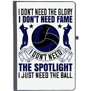                       UDNAG Ruled Notebook Diary 'Basketball | need fame. I dont need the spotlight. I just need the ball', [A5 80Pages 80GSM]                                              