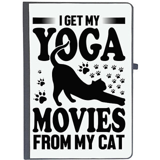                       UDNAG Ruled Notebook Diary 'Yoga | I get my', [A5 80Pages 80GSM]                                              