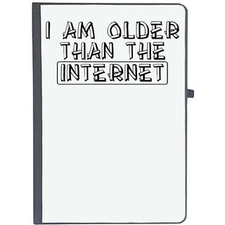                       UDNAG Ruled Notebook Diary 'Internet | i am older than the internet', [A5 80Pages 80GSM]                                              