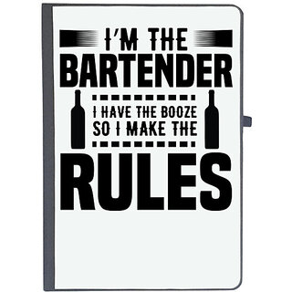                       UDNAG Ruled Notebook Diary 'Bartender | I am the Bartender', [A5 80Pages 80GSM]                                              