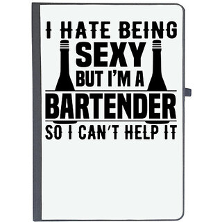                       UDNAG Ruled Notebook Diary 'Bartender | I hate being', [A5 80Pages 80GSM]                                              