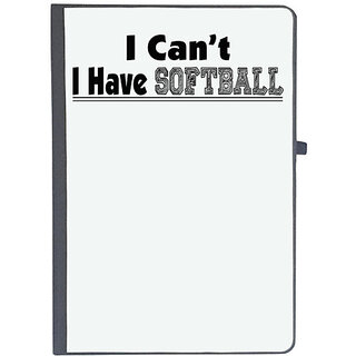                       UDNAG Ruled Notebook Diary 'Softball | i can't i have softball', [A5 80Pages 80GSM]                                              