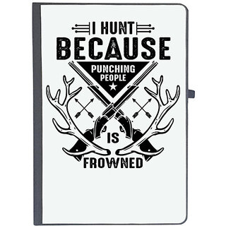                       UDNAG Ruled Notebook Diary 'Hunter | I HUNT BECAUSE Punching People', [A5 80Pages 80GSM]                                              