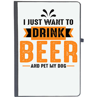                       UDNAG Ruled Notebook Diary 'Beer | I just want drink Beer', [A5 80Pages 80GSM]                                              