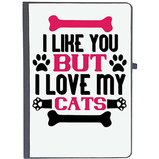                       UDNAG Ruled Notebook Diary 'Cat | i like you but ilove my cat 01', [A5 80Pages 80GSM]                                              