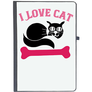                       UDNAG Ruled Notebook Diary 'Cat | i love cat 01', [A5 80Pages 80GSM]                                              