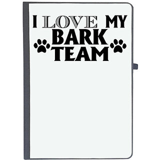                       UDNAG Ruled Notebook Diary 'Dog | i love my bark team', [A5 80Pages 80GSM]                                              