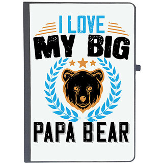                       UDNAG Ruled Notebook Diary 'Father | I love my big papa bear', [A5 80Pages 80GSM]                                              