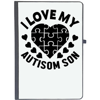                       UDNAG Ruled Notebook Diary 'Autism Son | I love my', [A5 80Pages 80GSM]                                              