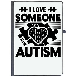                       UDNAG Ruled Notebook Diary 'Autism | I love someone', [A5 80Pages 80GSM]                                              