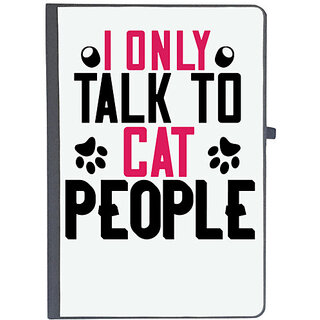                       UDNAG Ruled Notebook Diary 'Cat | i only talk to cat people', [A5 80Pages 80GSM]                                              