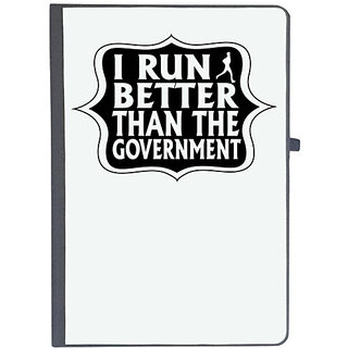                       UDNAG Ruled Notebook Diary 'Government | i run better', [A5 80Pages 80GSM]                                              