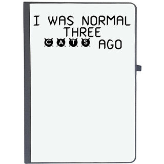                       UDNAG Ruled Notebook Diary 'Cat | i was normal three', [A5 80Pages 80GSM]                                              