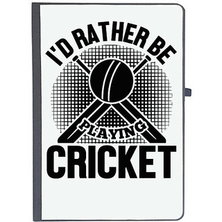                       UDNAG Ruled Notebook Diary 'Cricket | I'd rather', [A5 80Pages 80GSM]                                              
