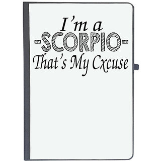                       UDNAG Ruled Notebook Diary 'Zodiac Sign | i'm a scorpio that's my excuse', [A5 80Pages 80GSM]                                              