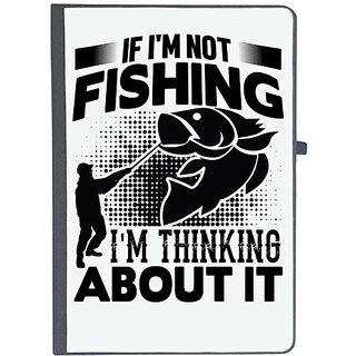                       UDNAG Ruled Notebook Diary 'Fishing | If I'm not', [A5 80Pages 80GSM]                                              