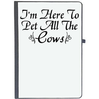                       UDNAG Ruled Notebook Diary 'Cow | i'm here to pet all the cows', [A5 80Pages 80GSM]                                              
