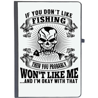                       UDNAG Ruled Notebook Diary 'Death Fishing | If you don't', [A5 80Pages 80GSM]                                              