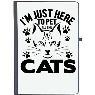                       UDNAG Ruled Notebook Diary 'Cat | I'm just here', [A5 80Pages 80GSM]                                              