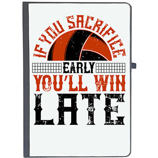                       UDNAG Ruled Notebook Diary 'Vollyball | If you sacrifice early, youll win late', [A5 80Pages 80GSM]                                              