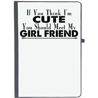                       UDNAG Ruled Notebook Diary 'Girl friend | if you think i'm', [A5 80Pages 80GSM]                                              
