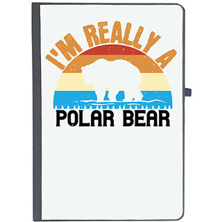                       UDNAG Ruled Notebook Diary 'Winter, Bear | I'm Really A Polar Bear 02', [A5 80Pages 80GSM]                                              