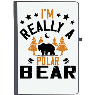                       UDNAG Ruled Notebook Diary 'Winter, Bear | I'm really a polar bear', [A5 80Pages 80GSM]                                              