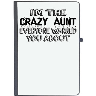                       UDNAG Ruled Notebook Diary 'Aunt | i'm the crazy aunt', [A5 80Pages 80GSM]                                              