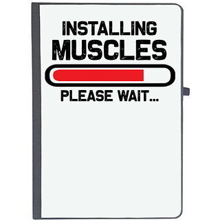                       UDNAG Ruled Notebook Diary 'Gym | installing muscles Please wait', [A5 80Pages 80GSM]                                              