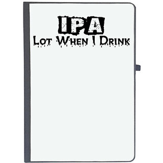                       UDNAG Ruled Notebook Diary 'IPA | pa lot when i drink', [A5 80Pages 80GSM]                                              