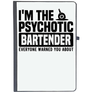                       UDNAG Ruled Notebook Diary 'Bartender | I'm the psychotic', [A5 80Pages 80GSM]                                              