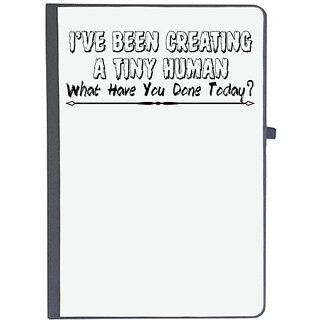                       UDNAG Ruled Notebook Diary 'Human | i've been creating a tiny human', [A5 80Pages 80GSM]                                              