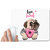 UDNAG White Mousepad 'Pug & Doughnut | Love is Sweet' for Computer [230 x 200 x 5mm]