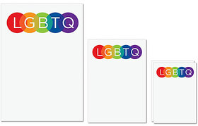 UDNAG Untearable Waterproof Stickers 155GSM 'LGBTQ | LGBTQ' A4 x 1pc, A5 x 1pc & A6 x 2pc