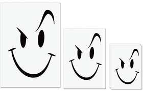 UDNAG Untearable Waterproof Stickers 155GSM 'Smiley' A4 x 1pc, A5 x 1pc & A6 x 2pc