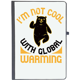                       UDNAG Ruled Notebook Diary 'Global warming | im not cool with global warming', [A5 80Pages 80GSM]                                              