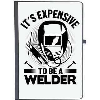                       UDNAG Ruled Notebook Diary 'Welder | It's expensive', [A5 80Pages 80GSM]                                              