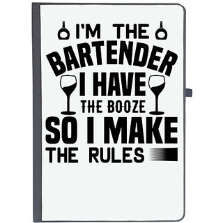                       UDNAG Ruled Notebook Diary 'Bartender | IM THE', [A5 80Pages 80GSM]                                              