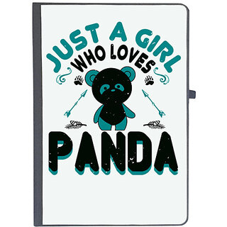                       UDNAG Ruled Notebook Diary 'Panda | just a girl who loves panda', [A5 80Pages 80GSM]                                              
